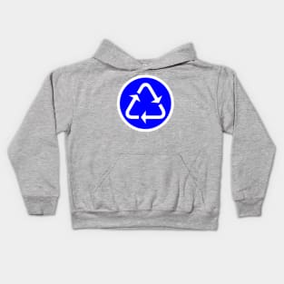 Recycling Logo Roundabout Road Sign Kids Hoodie